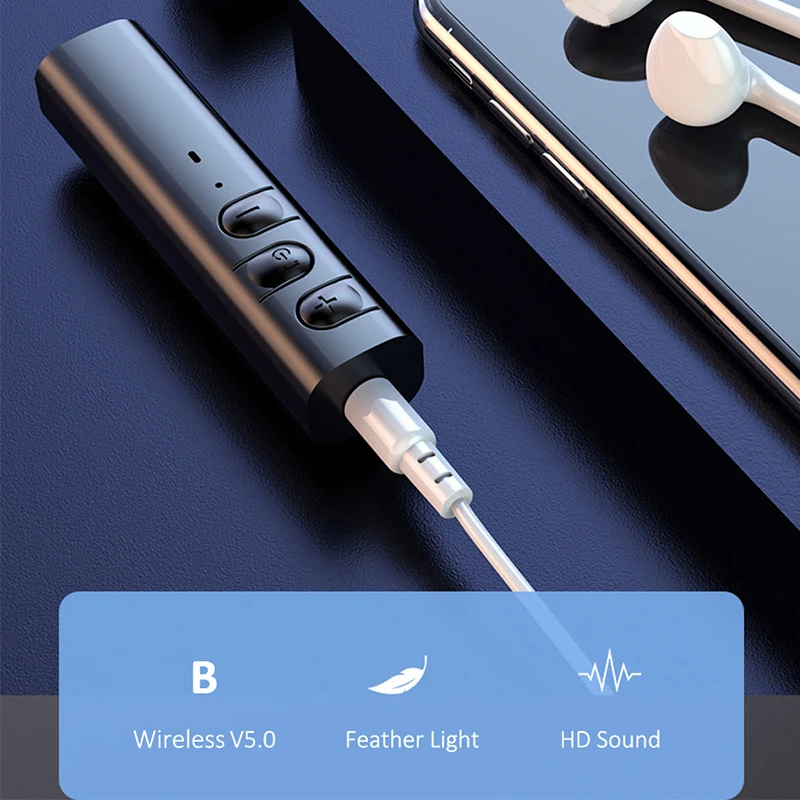 For MP3 Car PC Headphones 3.5mm Jack Wireless Bluetooth 5.0 Receiver Aux Audio Adapter Support TF Card Earphone Music | Мобильные