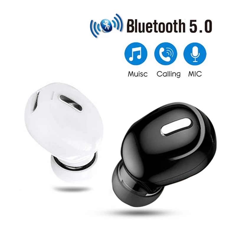 Беспроводные мини наушники Bluetooth 5 0 спортивные вкладыши с микрофоном гарнитура