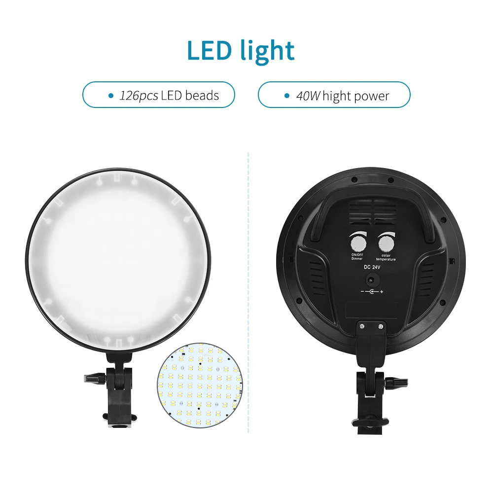 Cz сток из 2 предметов фон для фотосъемки софтбокс светодиодный светильник 50*70 см 45