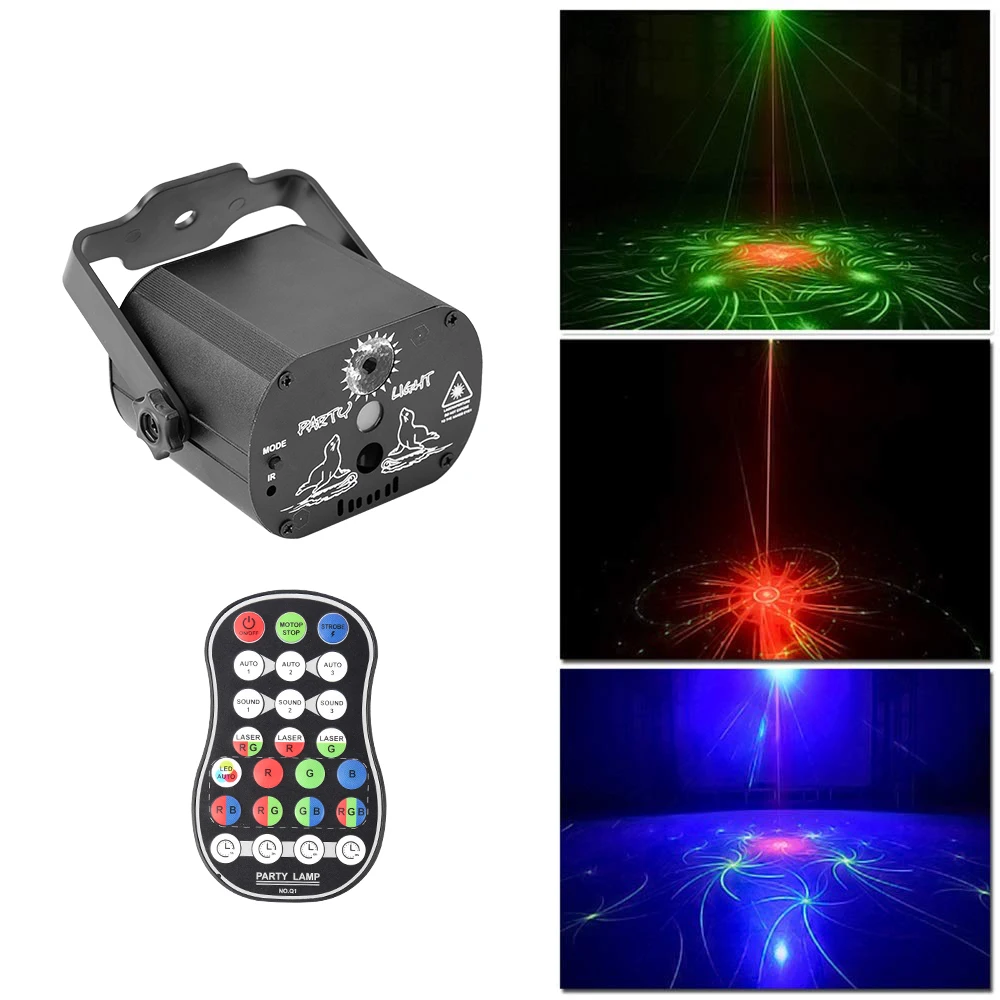 60 Patterns RGB LED Disco Light 5V USB Recharge Laser Projection Lamp Stage Lighting Show for Home Party DJ KTV Dance Floor | Лампы и