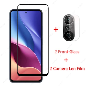 2pcs glass for xiaomi poco f3 tempered glass for xiaomi poco f3 x3 pro nfc m3 c3 m2 f2 pro screen protector film camera len film free global shipping