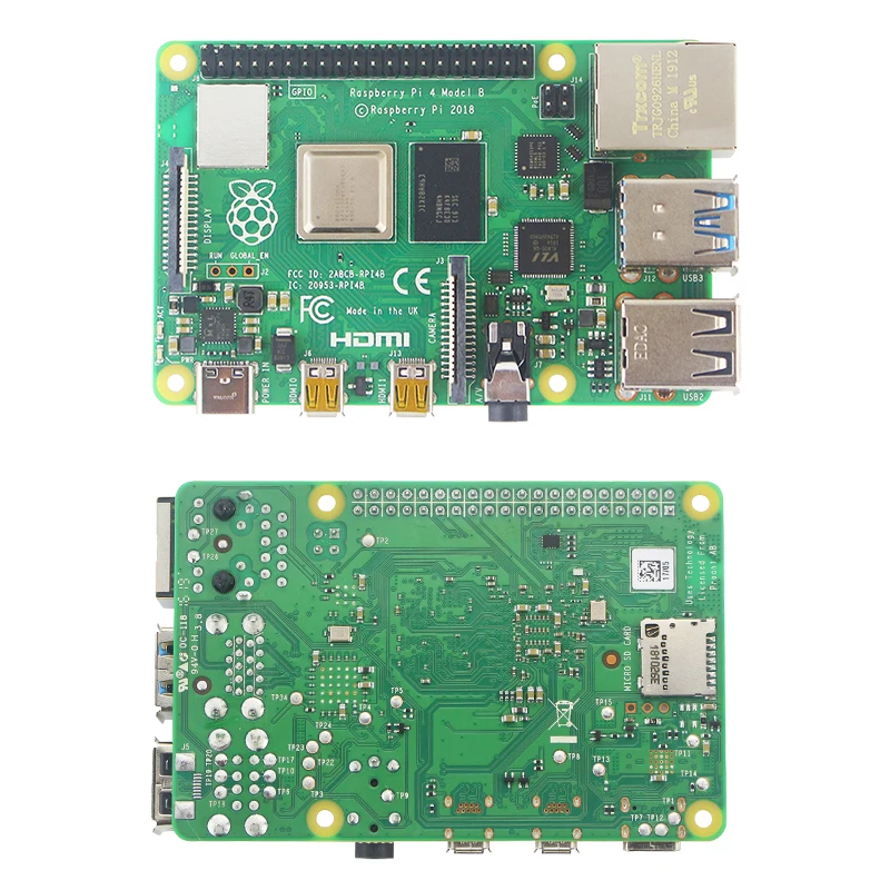 Raspberry Pi 4 Модель B стартовый комплект 1G 2G 4G ram 2,4G и 5G WiFi Bluetooth 5,0 Micro HDMI+ чехол+ источник питания Raspberry Pi 4B