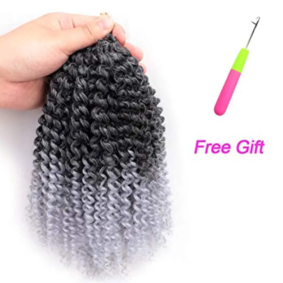 Синтетические волосы Омбре для наращивания marlybob jerry curl jamaican bounce кроше афро