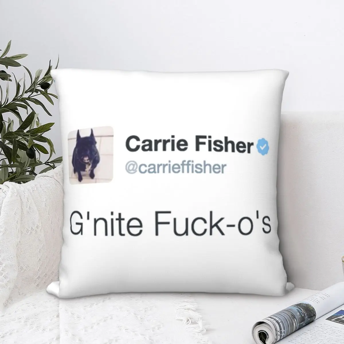 Кэрри Фишер твитс квадратная подушка чехол наволочка декоративная из полиэстера