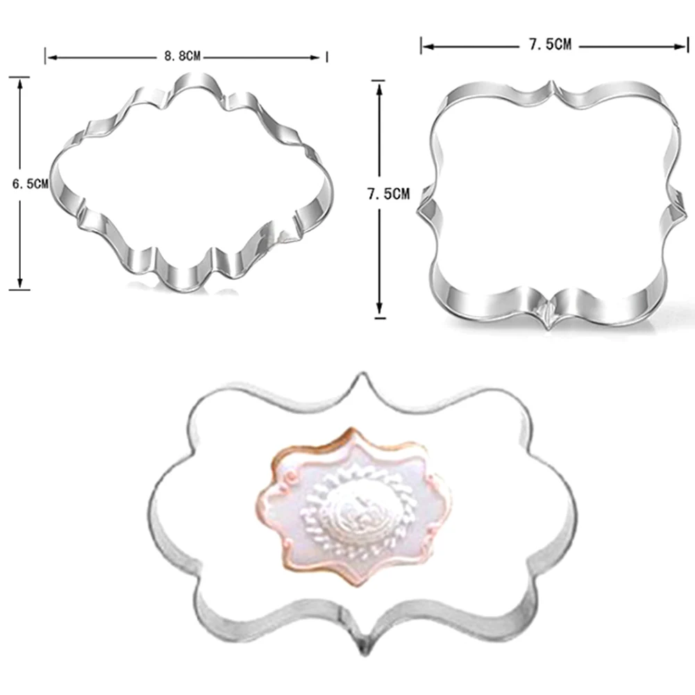 Европейский стиль резак из нержавеющей стали помадка торт 3 шт формы зубного