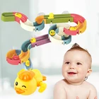 Детские игрушки для ванной сделай сам, трек для сборки, горка на присоске, игрушки для детской ванны, набор игрушек для ванной комнаты, утка, водные игрушки для детей