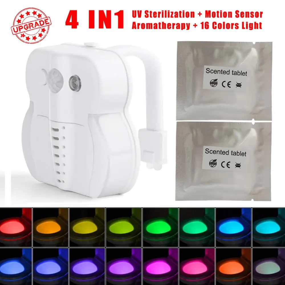 Уф стерилизация/датчик движения/ароматерапия/16 цветов Изменение 4 в 1 Смарт PIR