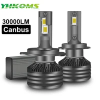 yhkoms canbus h4 h7 led led lights for car h1 h8 h9 h11 led headlight bulb 9005 hb3 9006 hb4 9012 30000lm auto fog lamp 12v