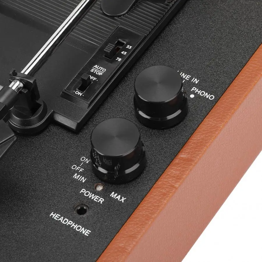 1603 1 коричневый винил для воспроизведения музыки Bluetooth трехскоростной Jukebox 100 240 В