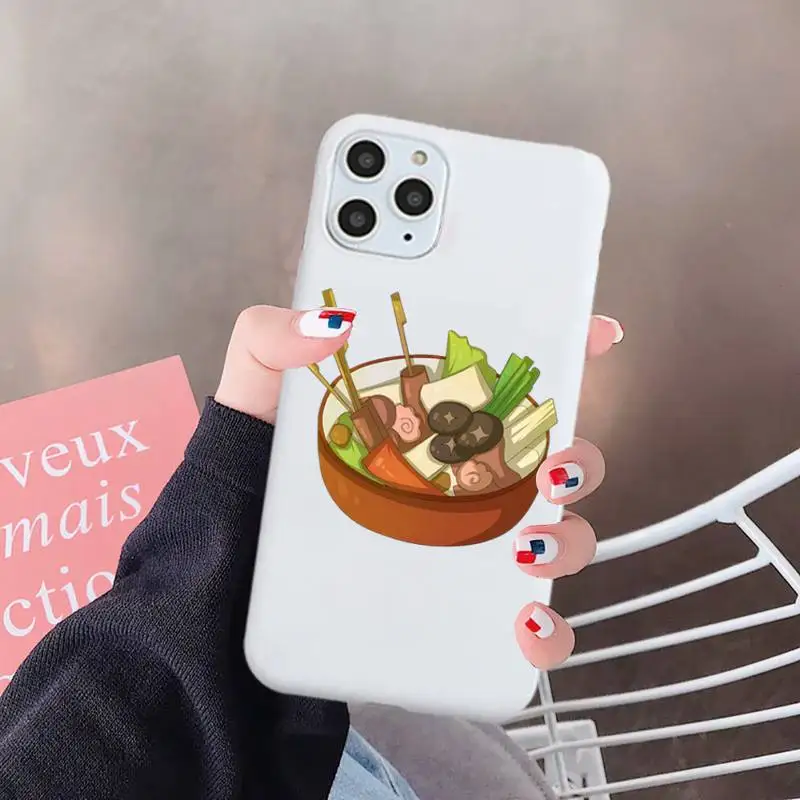 

delicious food Sushi Noodlefunda coque cover Phone Case Candy Color for iPhone 6 7 8 11 12 s mini pro X XS XR MAX Plus