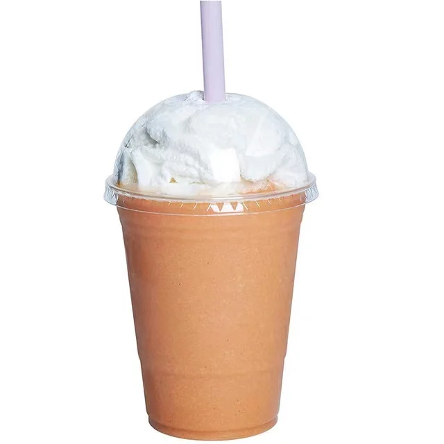 100 шт./компл. 450 мл Пластик чашки с крышками для чая со льдом охлажденных напитков