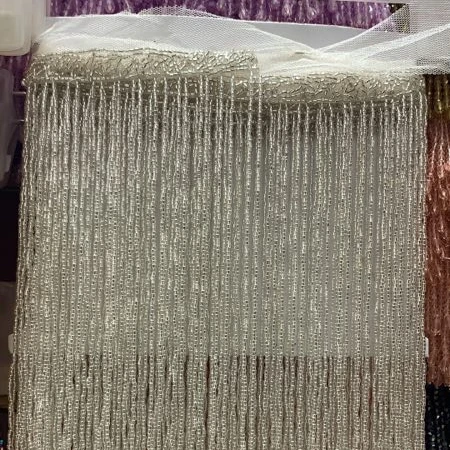 26 0 см W Висячие золотые серебряные тяжелые бусины бахрома отделка бисером для