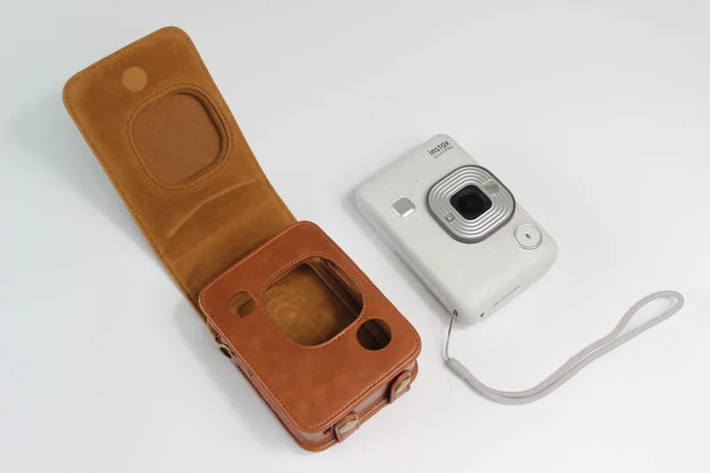 Чехол-сумка для камеры FUJIFILM instax mini LiPlay из искусственной кожи, винтажный плечевой ремень, защитный чехол для камеры