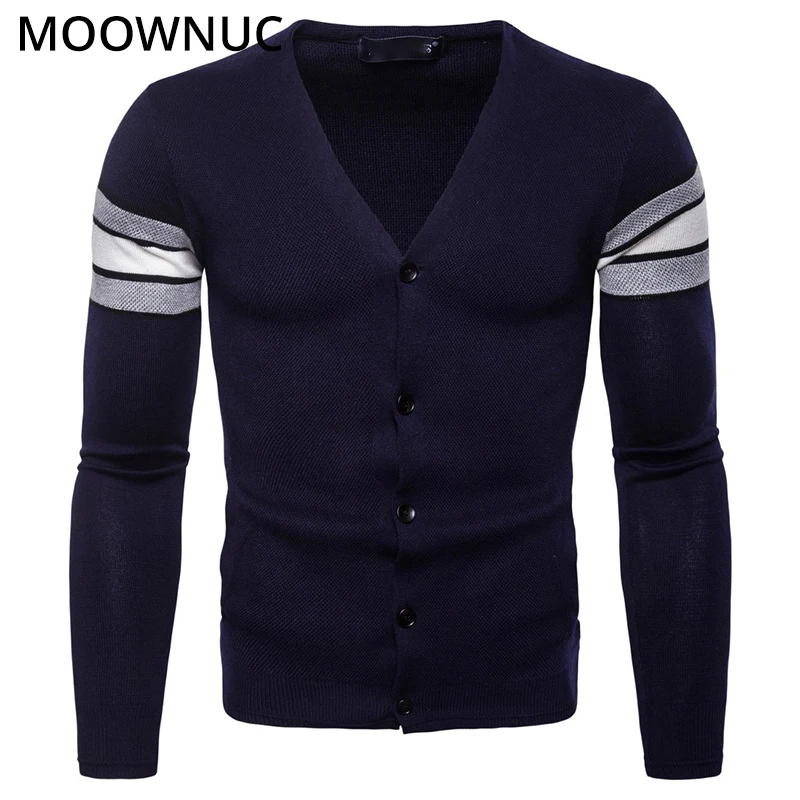 Свитер кардиган мужская полосатая Повседневная модная новинка осенняя