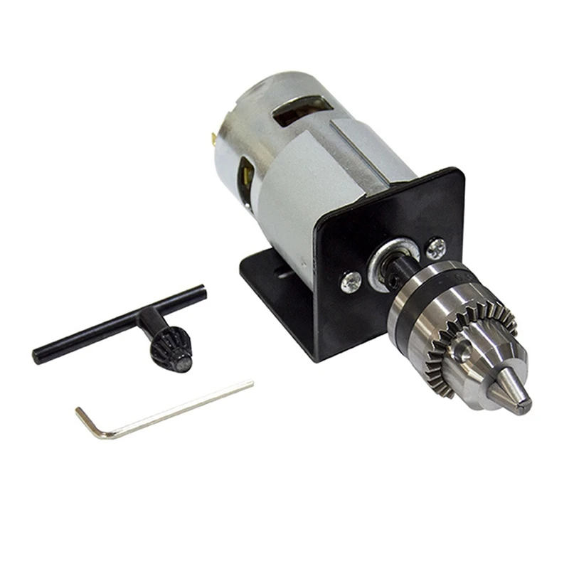 Dc 12-24V Lathe Press 775 Motor with Miniature Hand Drill Chuck and Mounting Bracket 10000Rpm for Diy Assembly | Инструменты