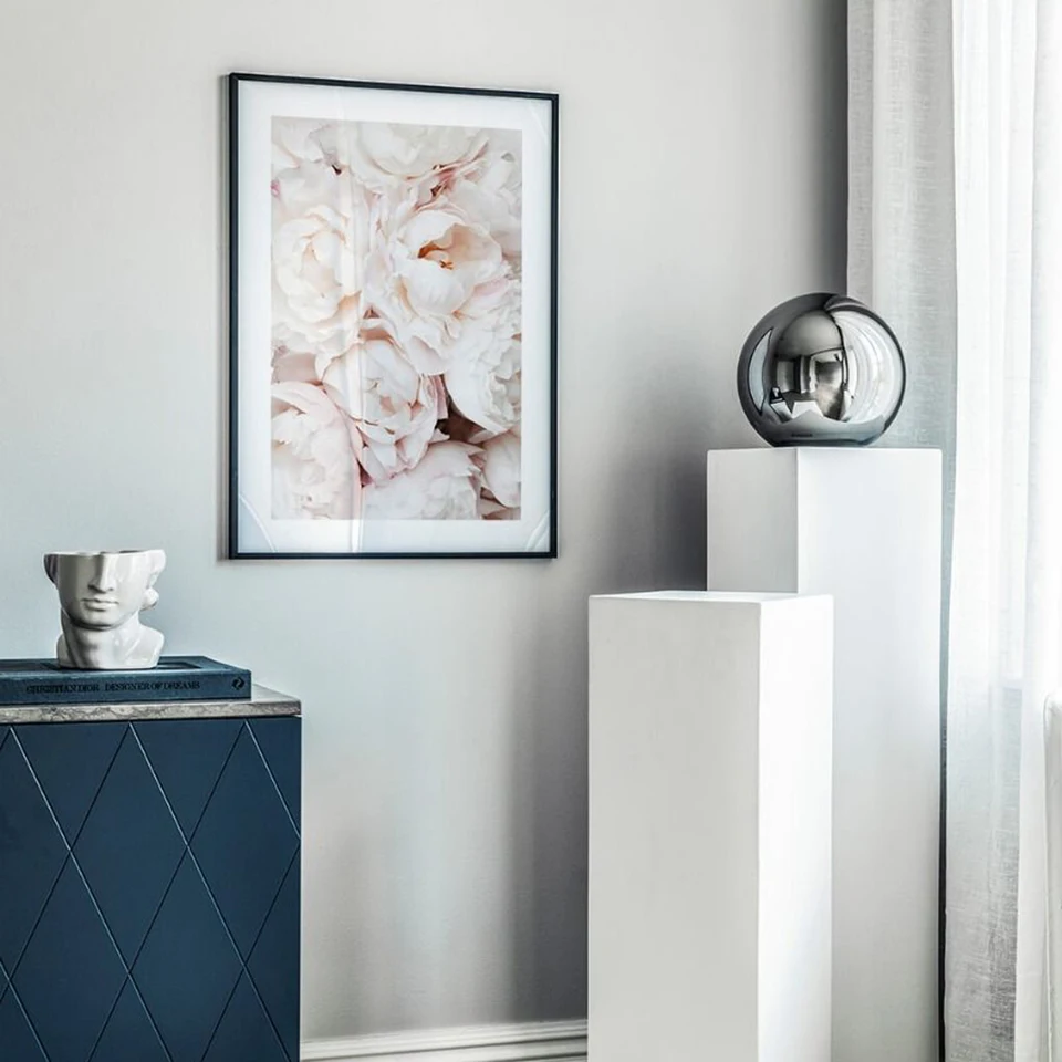 Плакат в минимализм цветок Картина на холсте пион настенная Художественная
