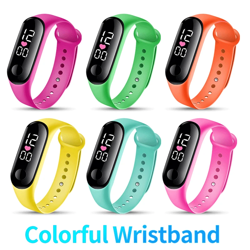 Outdoor Watches For Women Waterproof Sport Colourful Silicone Strap Led Luxury Brand Digital Wristwatch Girl Best Gift Clock New