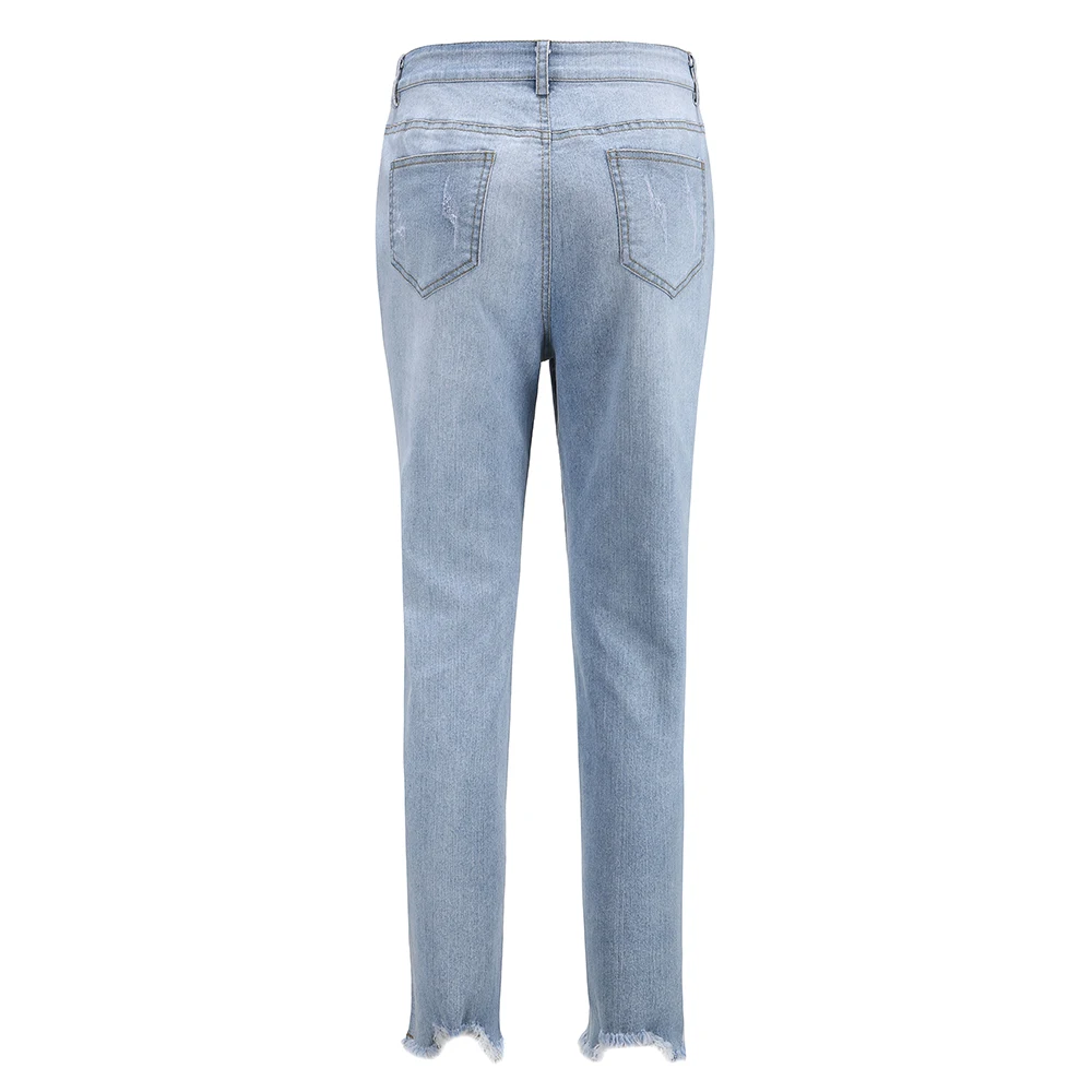 Модные женские свободные джинсы винтажные потертые тонкие джинсовые широкие