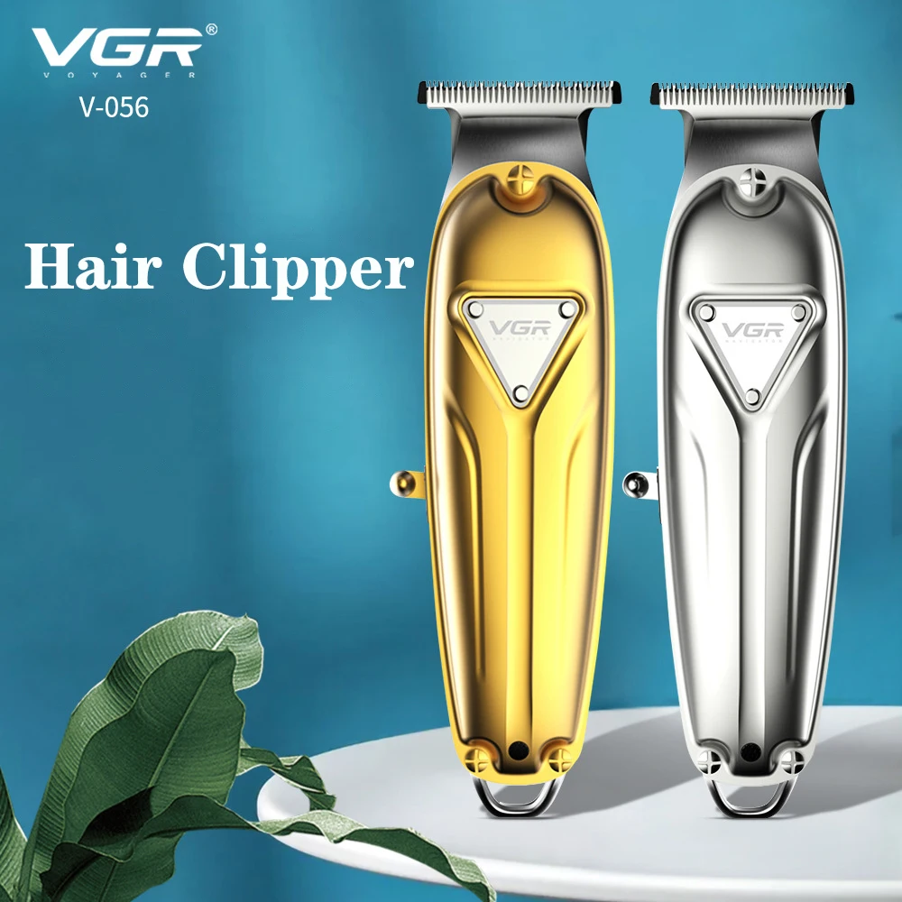 

VGR Professional Hair Clipper All Metal Men Electric Cordless Hair Trimmer USB rechargeable T Blade Finish Haircut Machine