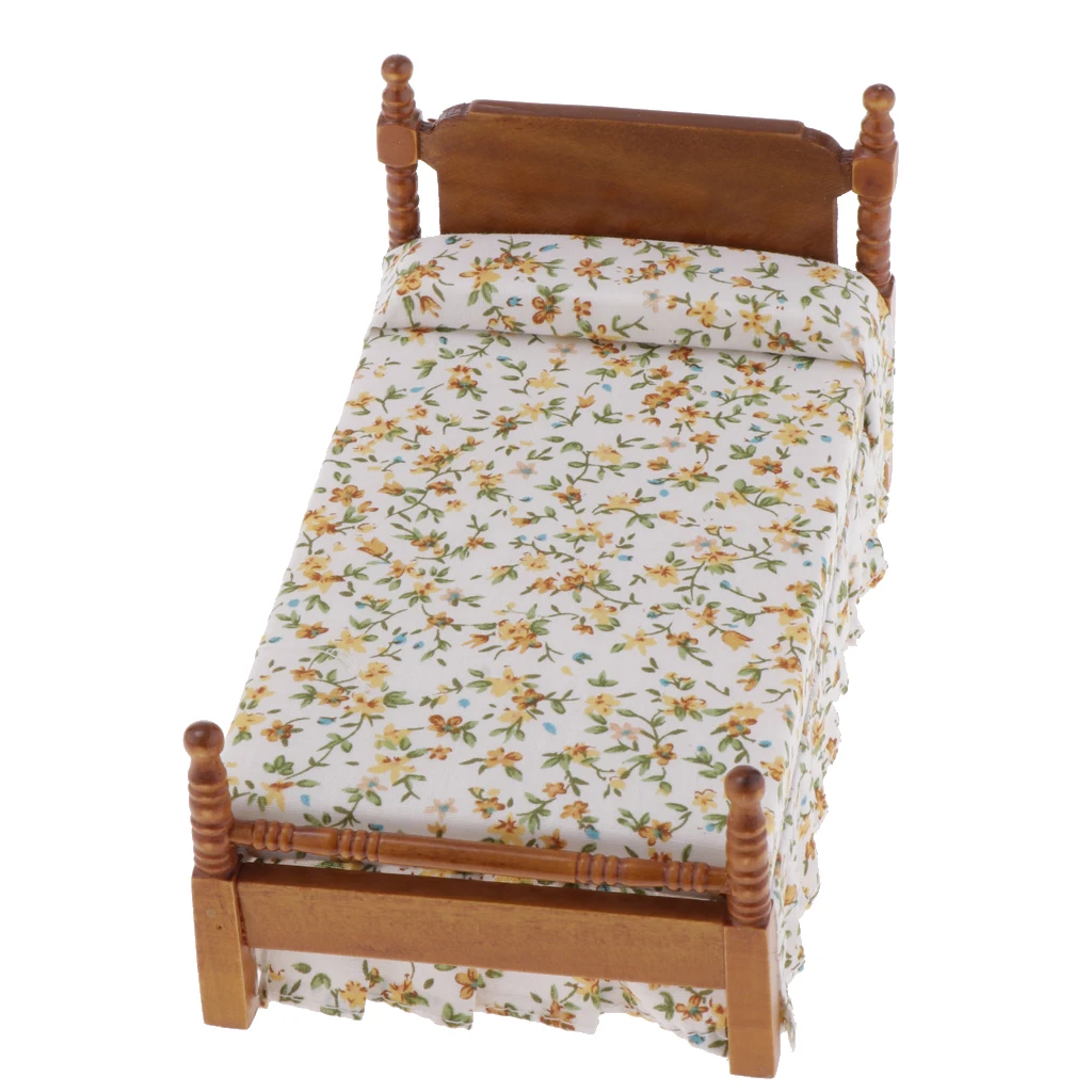 

1:12 Dollhouse Miniatures Furniture Armchair/Dressing Table/Bed/Floral Sofa Set