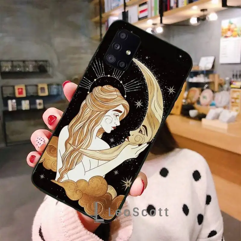 

Witches moon Tarot Mystery totem Phone Case For Samsung A40 A50 A51 A71 A20E A20S S8 S9 S10 S20 Plus note 20 ultra 4G 5G