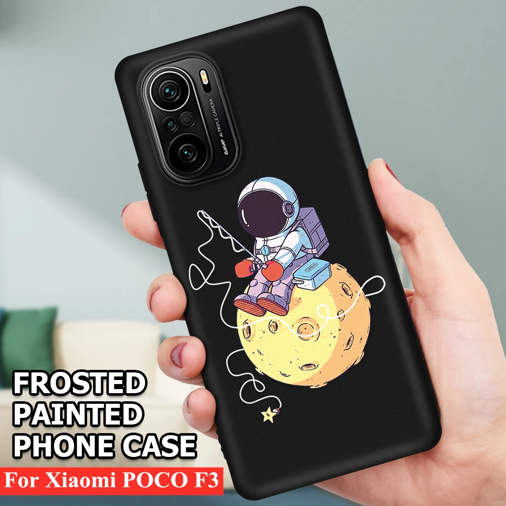 

poco-f3 case matte tpu covers for xiaomi pocophone poco f3 f 3 3f little f-3 cartoon coque on pocof3 6.67'' case for poco x3 pro