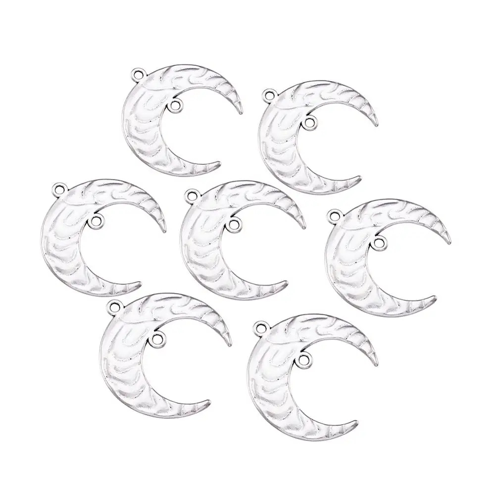 10 шт. металлические звенья в форме Луны Подвески тибетский стиль кулон для