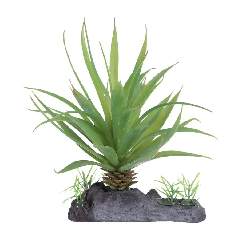 1 Pc Simulated Water Plants For Pet Reptile Turtle Fish Tank Succulents Home Ornament Terrarium Decoration (Green) | Дом и сад