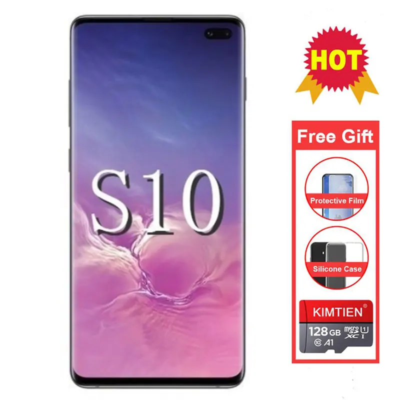 Смартфон S10 + 6 ГБ 128 8 ядер Android 9 0 разблокировка пальцев две камеры 4G | Мобильные