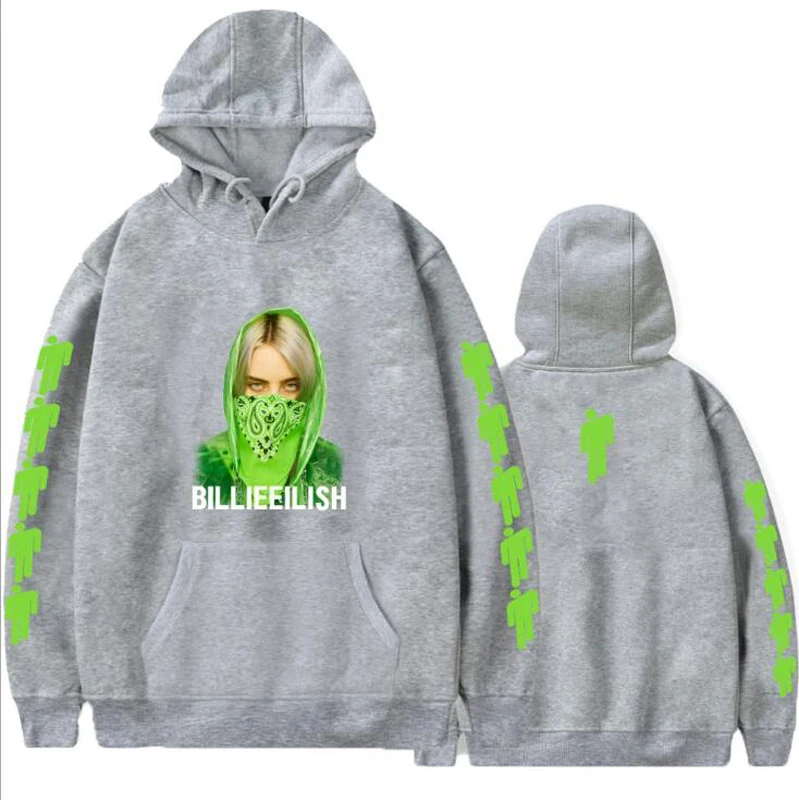 Худи Billie Eilish, забавная Толстовка KPOP, пуловер с капюшоном для женщин и мужчин, худи большого размера, уличная толстовка, одежда в стиле хип-хоп - Цвет: 021