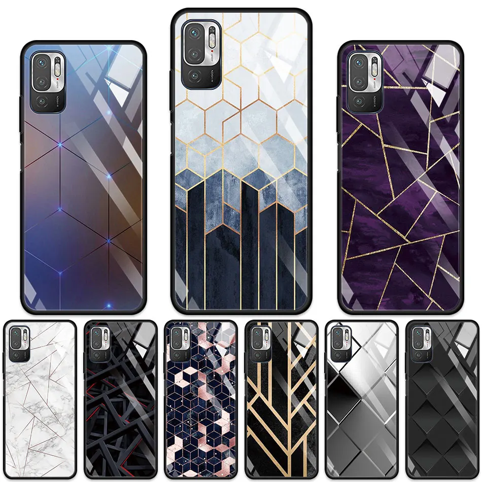 

Marble Geometric Figure Phone Case for Xiaomi Redmi Note 9S 10 Pro 8Pro 9 K40 7 8T 9C 9A K30 Pro Casing Housing Cover Bag