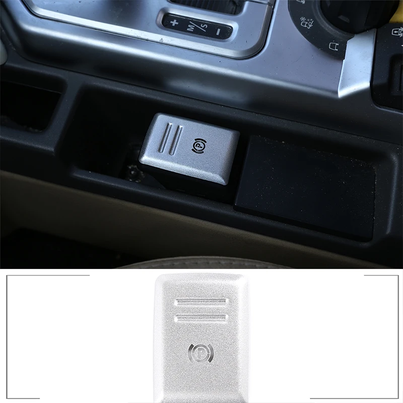 

Alloy Car Styling for Land Rover Discovery 3 LR3 2004-09 Electronic Handbrake Decoration Sticker Silver Car Interior Accessories