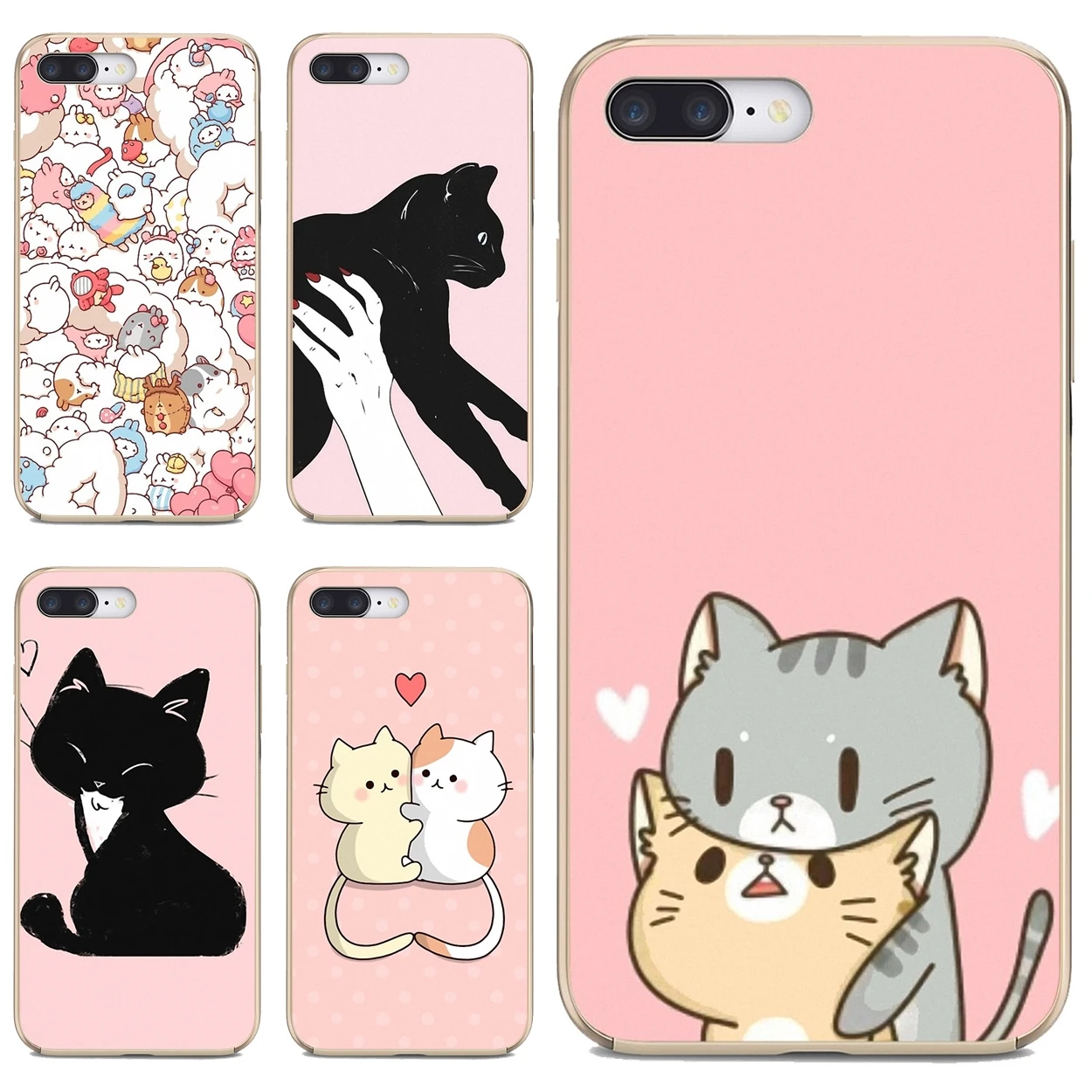 Силиконовый чехол-кошелек Kawaii-Molang-мультфильм-аниме-собака-кот для LG G5 G6 G7 Q6 Q7 Q8 Q9 V10