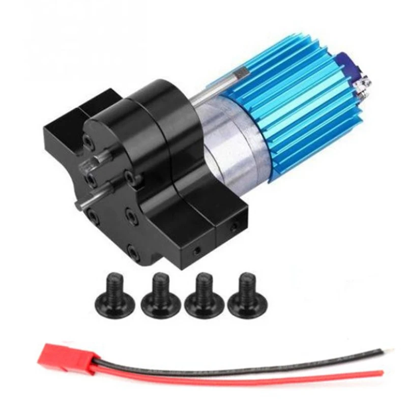

Speed Change Gear Box Metal Gearbox with 370 Brush Motor Anodizing Treatment for Heatsink and Mount Base for WPL 1633 RC Car