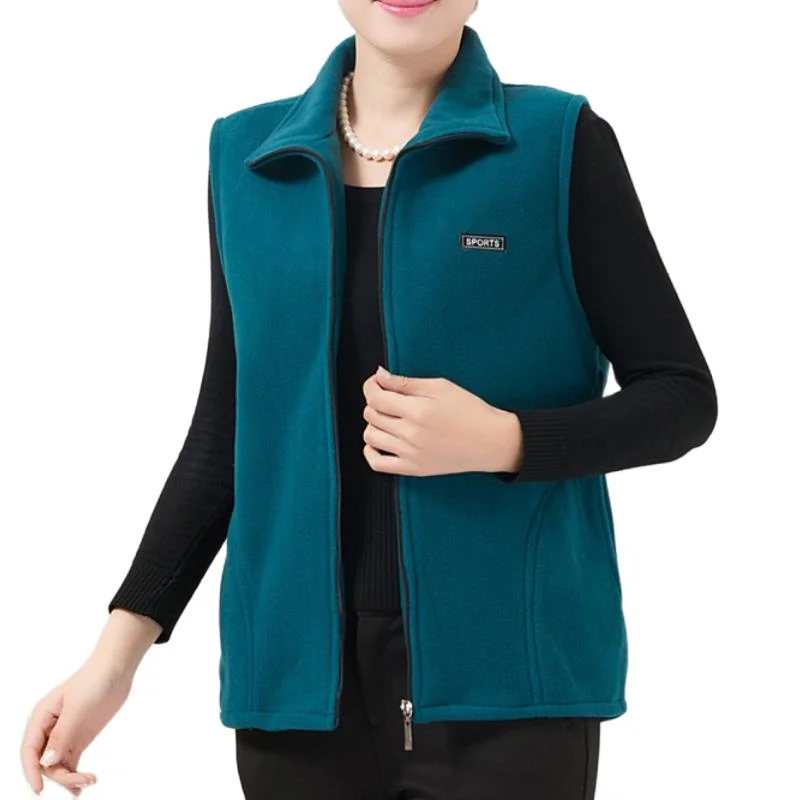 Флисовый жилет для женщин корейский размера плюс безрукавка модная повседневная