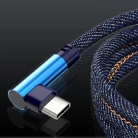 usb cable 90 degree elbow charger cord micro usb type c cable for samsung s10 s9 s7 s6 xiaomi redmi long short wire 2m 1m 0 25m