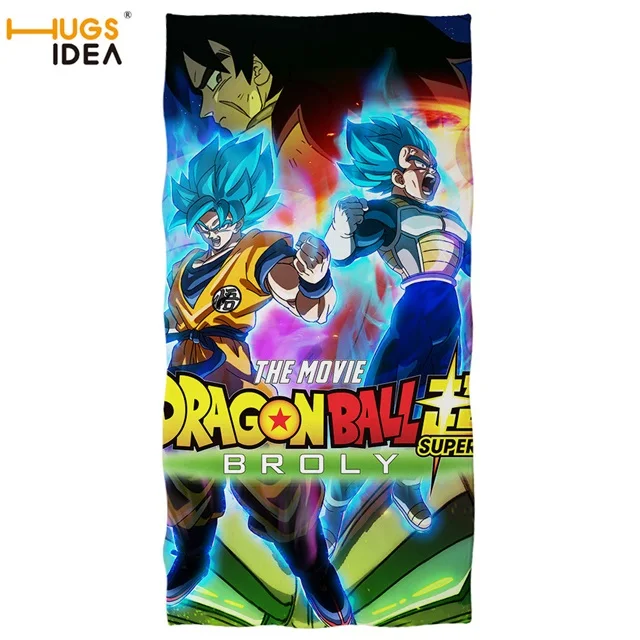 HMF700 HUGSIDEA Cool Goku Dragon Ball Z одеяло мягкая ванна/пляжное полотенце Аниме Драконий жемчуг зет Harajuku ткань с принтом ручной полотенце утолщенное дорожное полотенце - Цвет: HMF700
