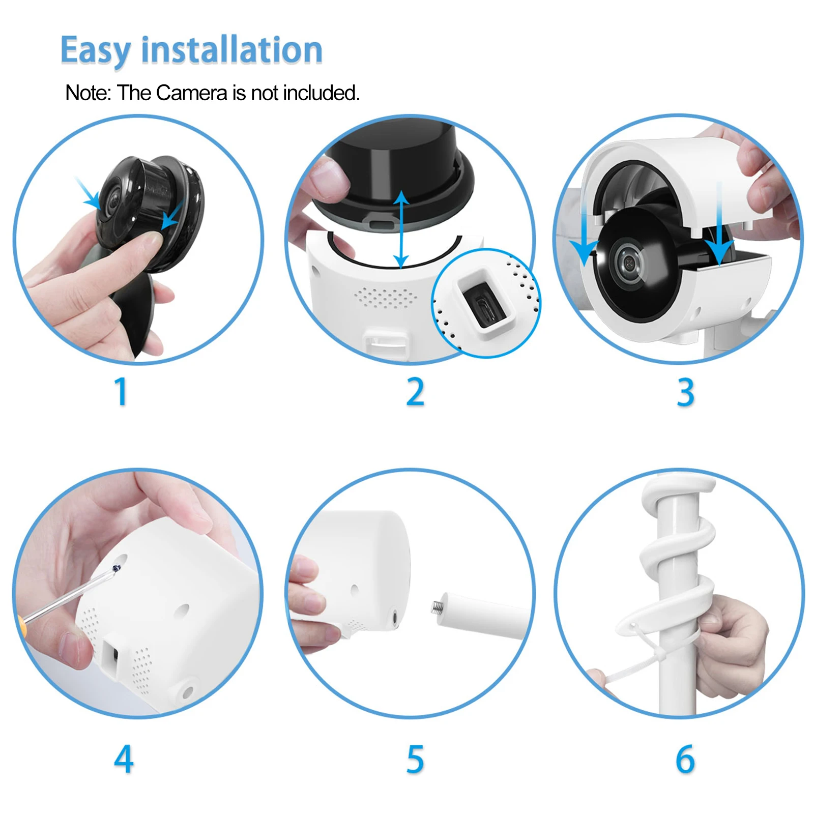 

Versatile Twist Mount Compatible With Google Nest Cam Indoor Flexible Gooseneck-Like Mount For Nest Indoor Camera Attach