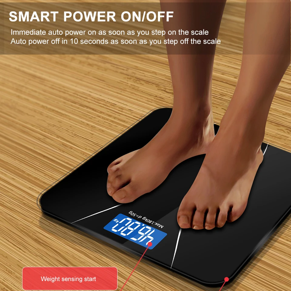 Лидер продаж умные напольные весы GASON A2 для ванной комнаты светодиодный тела