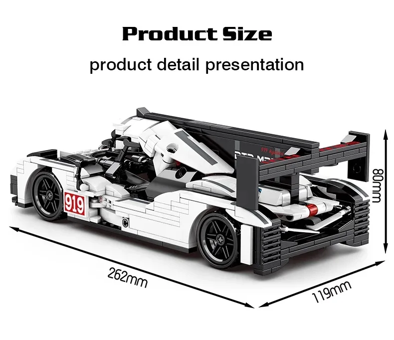 

727pcs Technical MOC Supercar Pull back Racing Car Model Building Blocks Creator Sports Vehicle Bricks Toys For Children Boys