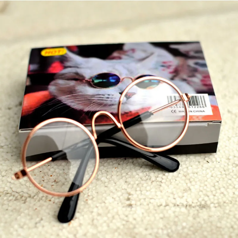 Очки солнцезащитные круглые для домашних животных красивые маленькие