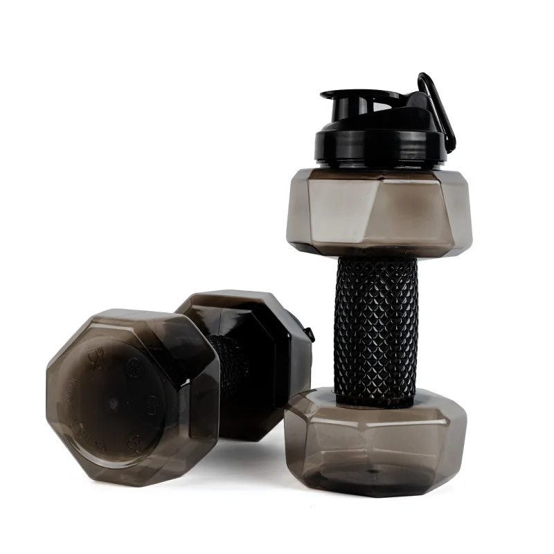 

2.2L Dumbbell Cold Water Bottle Portable Creative New Year Gift GYM Sports Shaker Fitness Eco Friendly Jug