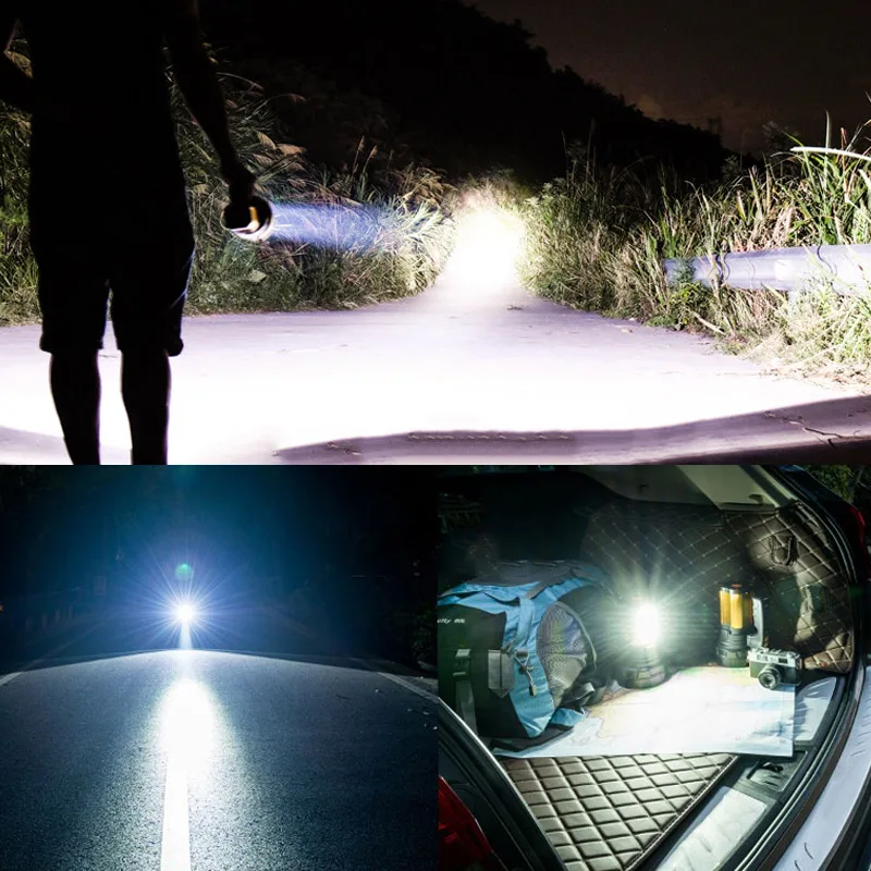 

2021 1 Pcs Bright Torch Flashlight Searchlight LED Handheld Rechargeable Portable for Outdoor JU8