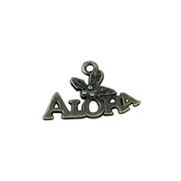 aloha charms pendants 200pcs 21x14mm antique bronze alloy jewelry diy fit bracelets necklace earrings a 310