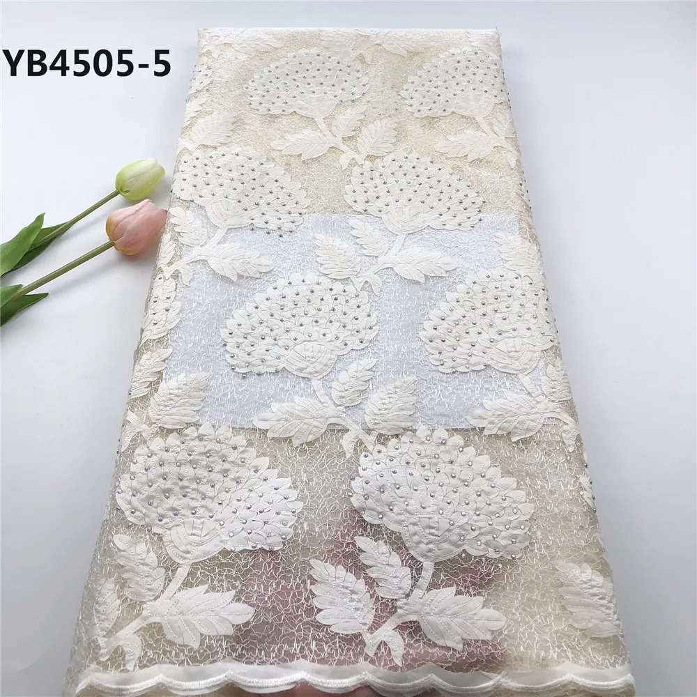 Африканская Нигерия новый стиль темно-зеленая вышивка цветок органза ткань