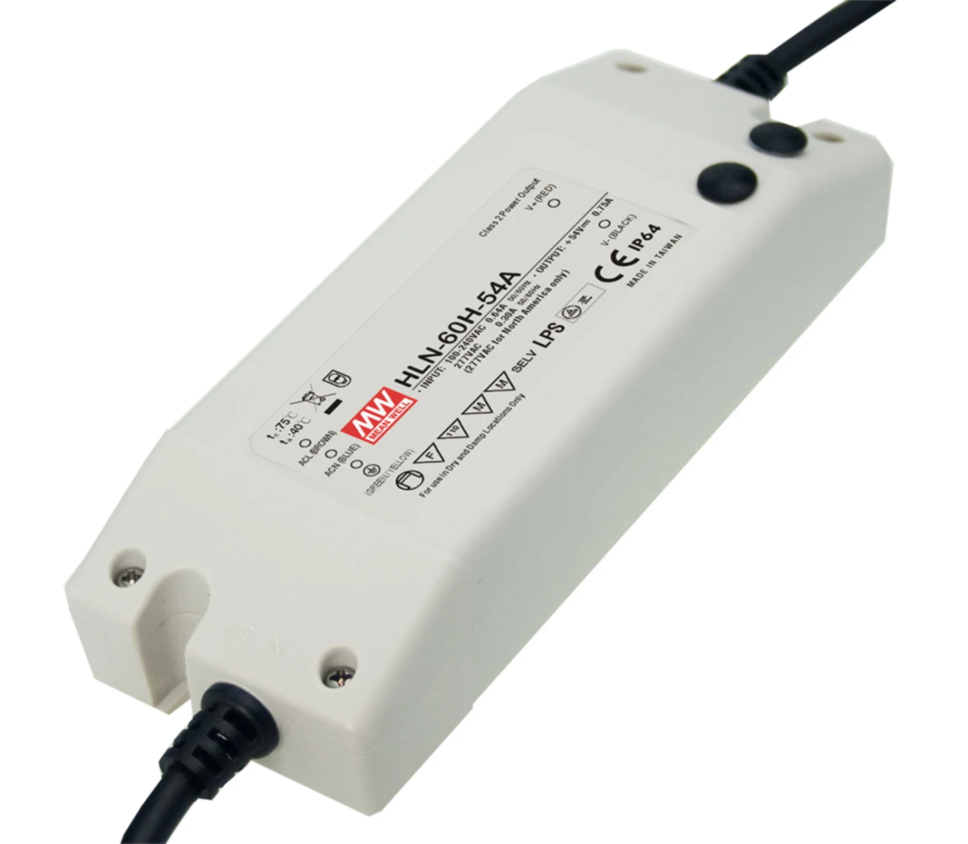 Meanwell HLN-60H-36A 36 В 1.7A meanwell HLN-60H 61 2 Вт одиночный выход Индикатор драйвер питания Тип |