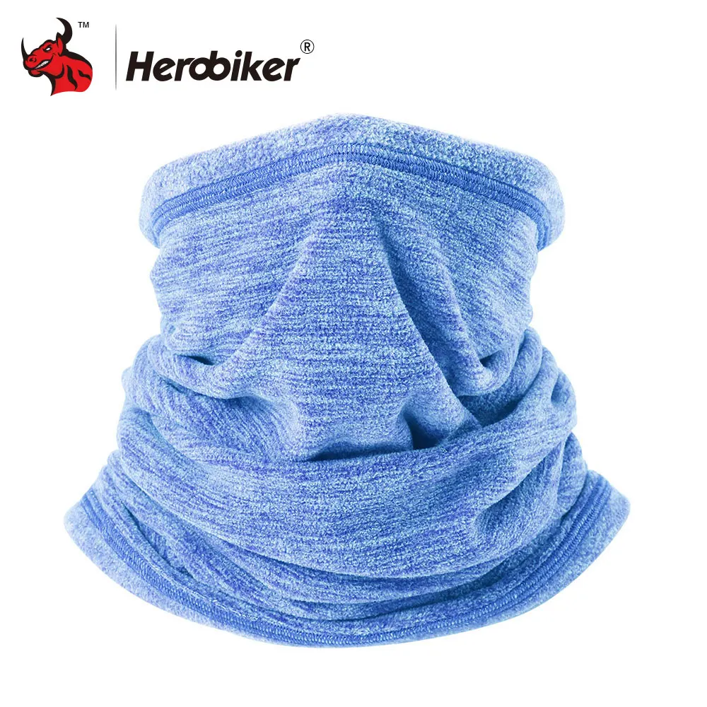 HAA-C-004 Sky blue HEROBIKER Балаклава мотоциклетная маска для лица мотоциклетный шлем бандана-капюшон Лыжная маска для лица ветрозащитная Пылезащитная маска для лица - Цвет: HAA-C-004 Sky blue