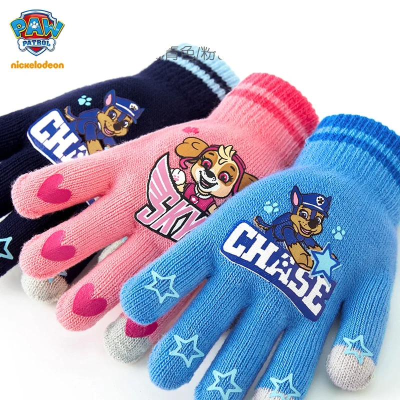 

Genuine Paw Patrol Gloves Kawaii Autumn Winter Glove for Girl Boy Christmas Gifts Skye Everest Chase Non Slip Breathable Mitten