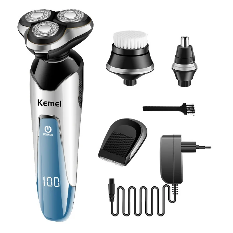 Whole Body Washable Shaver Waterproof Electric Razor Rechargeable Beard Trimmer Fast Charging Men Shaving Machine Face Care 40D | Бытовая