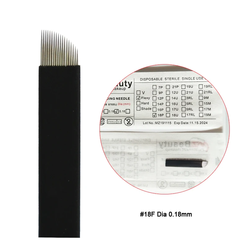 Сверхтонкие 0 18 мм иглы для микроблейдинга перманентного макияжа татуажа бровей